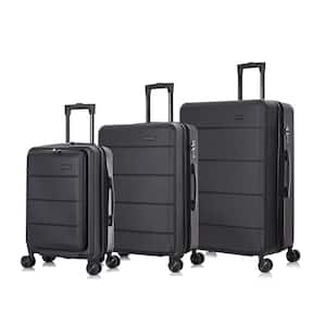 Black Elysian Lightweight Hardside Spinner 3-Piece Luggage set 20 in., 24 in., 28 in.