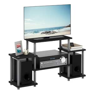Turn-N-Tube 42 in. Black and Grey Composite Entertainment Center Fits TVs Up to 37 in. with Open Storage