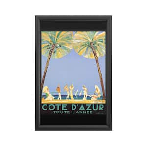 "Cote D'Azur" by Unknown Framed with LED Light Vintage Advertisement Wall Art 24 in. x 16 in.