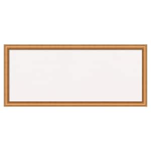 Salon Scoop Copper Wood White Corkboard 32 in. x 14 in. Bulletin Board Memo Board