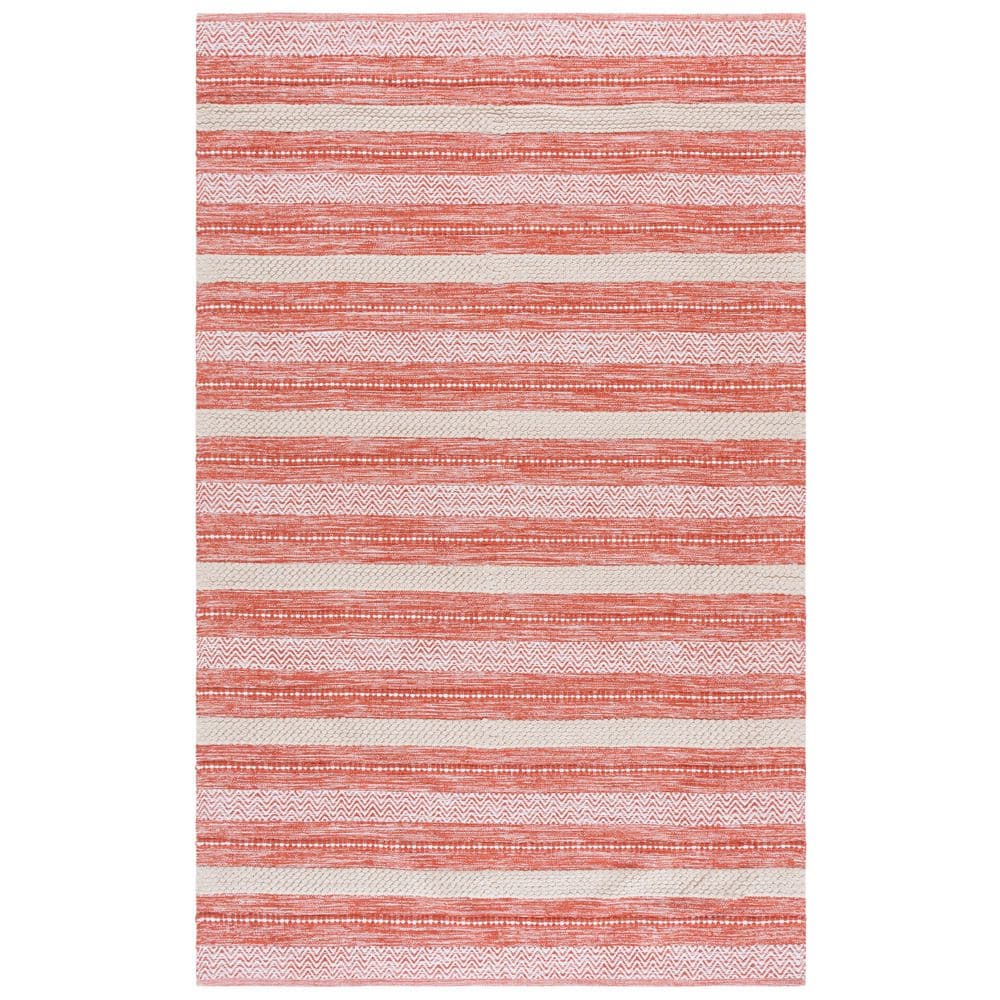 Montauk 8 ft. x 10 ft. Orange/Ivory Modern Striped Area Rug price history on PriceWatchPro