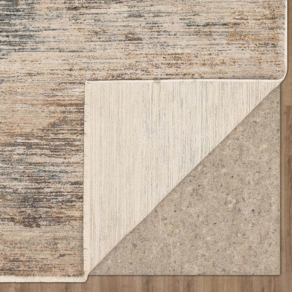 Abstract Slate and Cream Soft Feel Synthetic Area Rug - 36"x23"