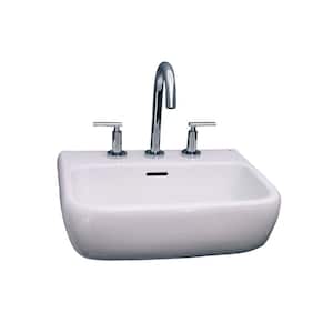 Metropolitan 600 Wall-Hung Bathroom Sink in White