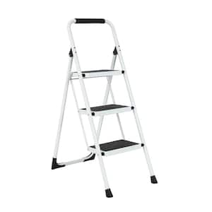 3-Step Iron Folding Step Stool Ladder 330 lbs. Load Capacity Type IA Duty Rating (6.3 ft. Reach Height)