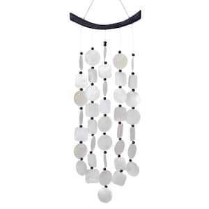 Asli Arts Collection Seashore Waves 36 in. White Wind Chimes Outdoor Patio Home or Garden Decor CWS502
