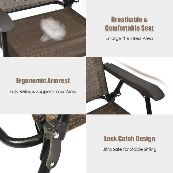 Eucalyptus Folding Swing Outdoor Lounge Chair Set, 3-Piece