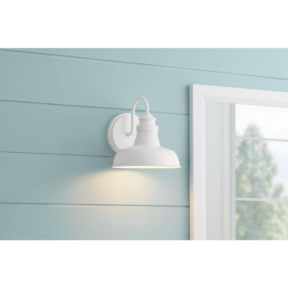 Elmcroft 7.63 in. 1-Light Designer White Farmhouse Wall Sconce with Metal Shade price history on PriceWatchPro