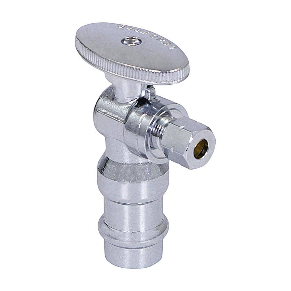 1/2 in. Press x 1/4 in. O.D. Chrome Plated Brass 1/4 in. Turn Press Straight Stop Valve price history on PriceWatchPro