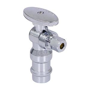 thumbnail image 2 of SPS 10-Pack 1/4 Turn Straight Stop Valve – 3/8" OD Compression X 1/2" CPVC, Lead-Free Brass 2 of 3