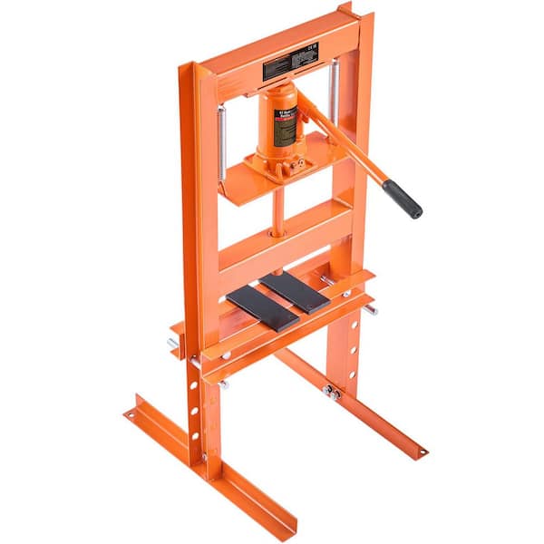 Hydraulic Shop Press, 6 Ton H-Frame Hydraulic Garage/Shop Floor Press, Adjustable Shop Press with Press Plates