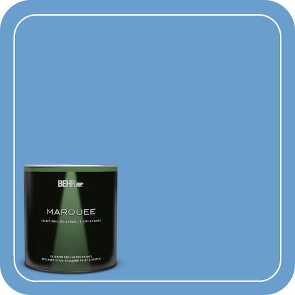 BEHR MARQUEE 1 qt. #570B-5 Gulf Stream Semi-Gloss Enamel Exterior Paint & Primer