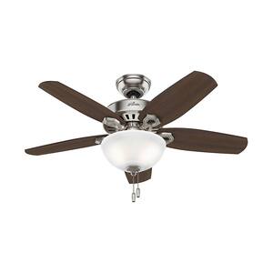 Builder Small Room 42 in. Indoor Brushed Nickel Bowl Ceiling Fan with Light Kit