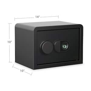 Home and Office 0.59 cu. ft. Security Vault with Biometric Lock and 1-Shelf, Matte Black