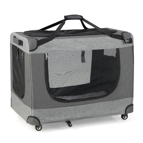 ANGELES HOME 36 1/2 in. x 25 in. Portable Folding Pet Carrier with