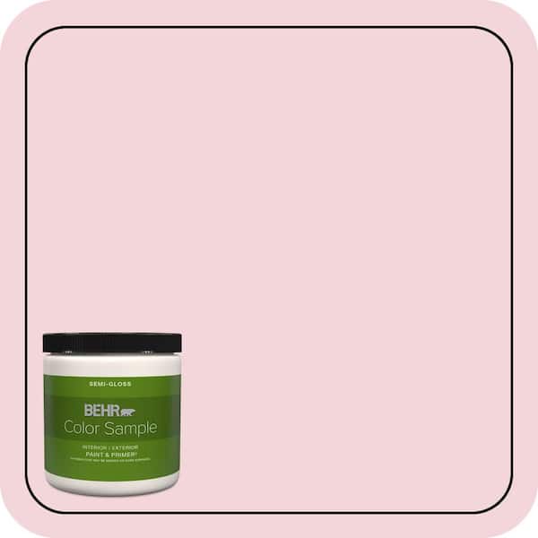 BEHR PREMIUM PLUS 8 oz. #M150-1 Lotus Petal Semi-Gloss Interior/Exterior Paint & Primer Color Sample