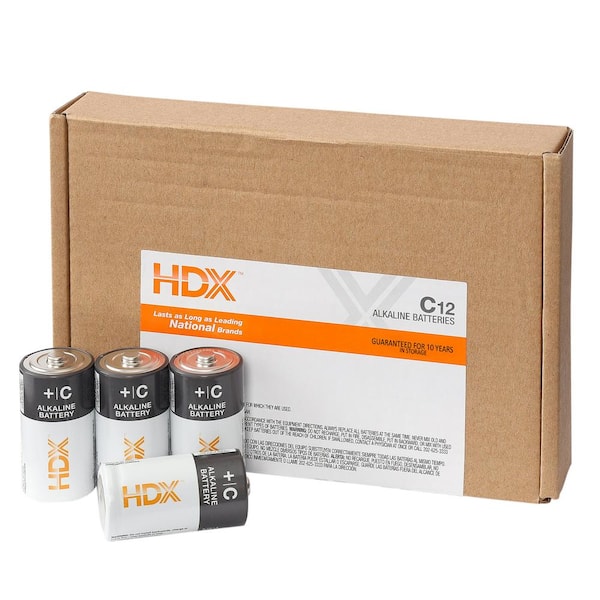 HDX Alkaline C Battery (12-Pack)