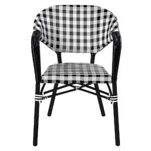 Shreiner Black Aluminum Outdoor Dining Chair in Black (Set of 4)
