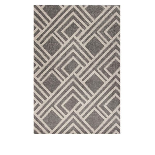 Gray 3 ft. x 5 ft. Woven Polypropylene Rectangle Indoor/Outdoor Area Rug