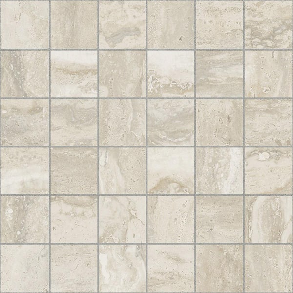 Ivy Hill Tile Essential Travertine Cream 11.81 in. x 11.81 in. Matte Porcelain Mosaic Tile (0.96 sq. ft./Sheet)
