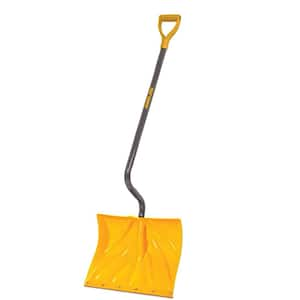 40.80 in. Steel Handle Plastic Combo Pusher and Snow Shovel