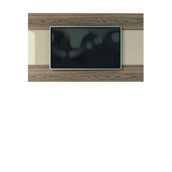Manhattan Comfort Carnegie TV Panel in Nature and Nude/Pro Touch and High Gloss