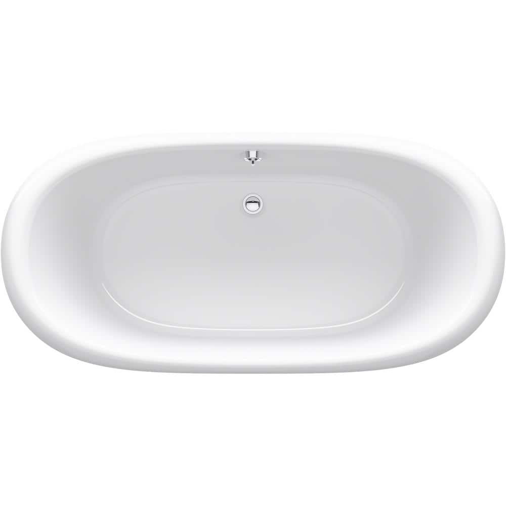 White Cast Iron Clawfoot Freestanding Bathtub