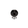 Richelieu Hardware Pordenone Collection 1-3/16 in. (30 mm) Modern Black Crystal and Chrome Round Cabinet Knob BP87373014090