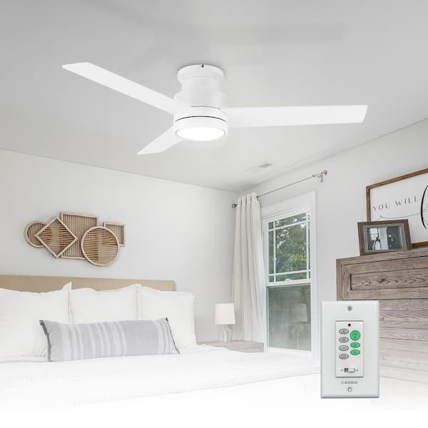 Ariccia 52 in. Color Changing Integrated LED Indoor Matte White 5-Speed DC Ceiling Fan with Light Kit and Wall Control