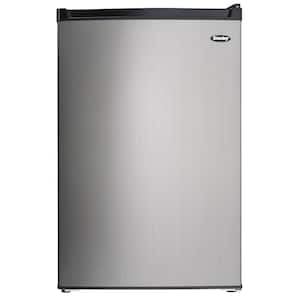 21.31 in. 4.5 cu. ft. Mini Refrigerator in Stainless Steel with True Freezer and Energy Star compliant
