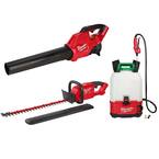 M18 FUEL 120 MPH 450 CFM 18-Volt Lithium-Ion Brushless Cordless Handheld Blower/Hedge Trimmer and Sprayer Kit