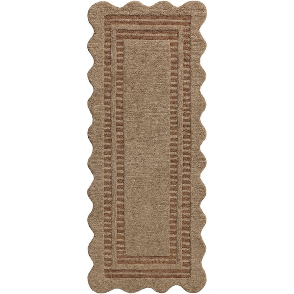 Chris Love Julia Scottie Mocha / Clay 2 ft. 6 in. x 7 ft. 6 in. Transitional Runner Rug