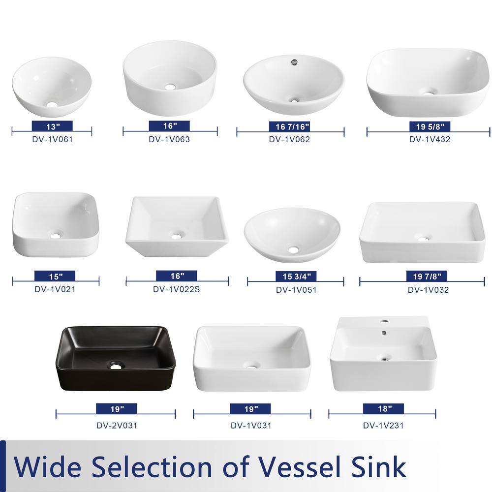 Symmetry 17" Circular White Ceramic Vessel Bathroom Sink