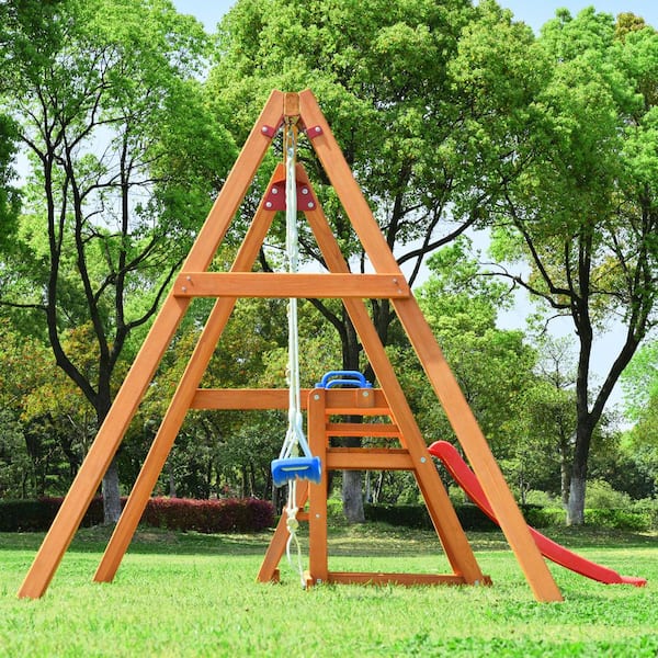 Tatayosi J-H-SW000062AAQ Outdoor Playset Backyard Activity Playground Climb Swing Set with Slide for Toddlers - 3