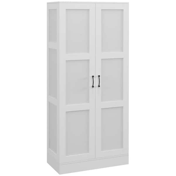 HOMCOM White 71 in. H Storage Cabinet