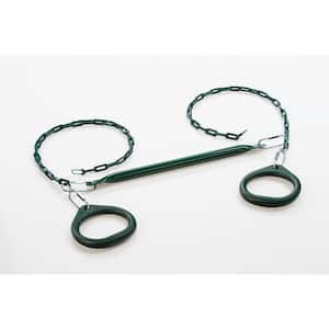 Circular Rings and Trapeze Bar Combo - Green
