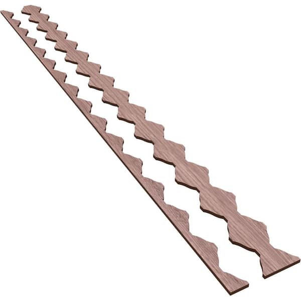 Ekena Millwork Sheyenne 47 in. H x 0.25 in. W Slatwall Panels in Walnut 28-Pack