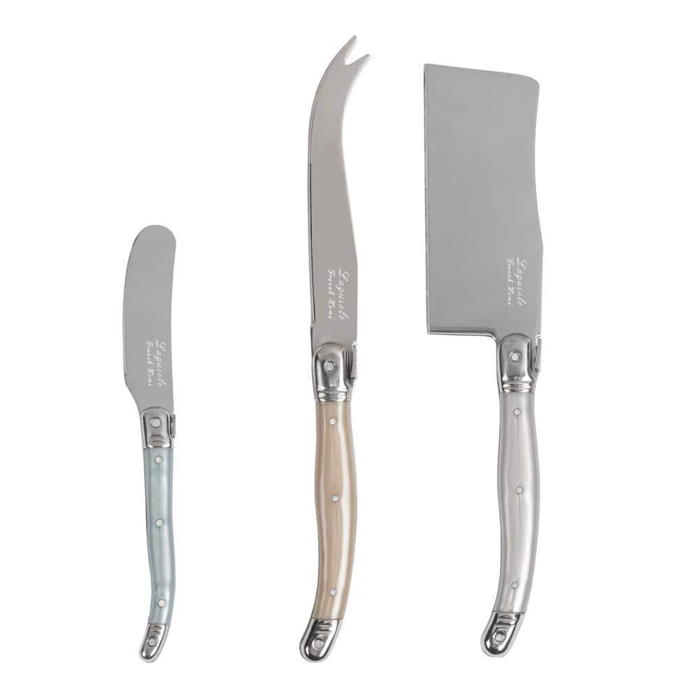 French Home 3-Piece Laguiole Cheese Knife and Spreader Set with