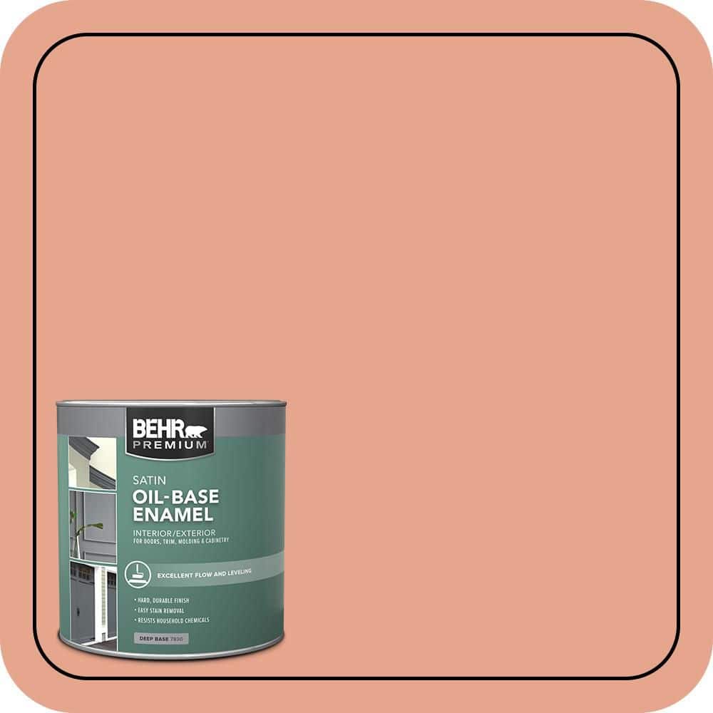 1 qt. #M180-4 Priceless Coral Oil-Based Satin Enamel Interior/Exterior Paint product image for price tracking