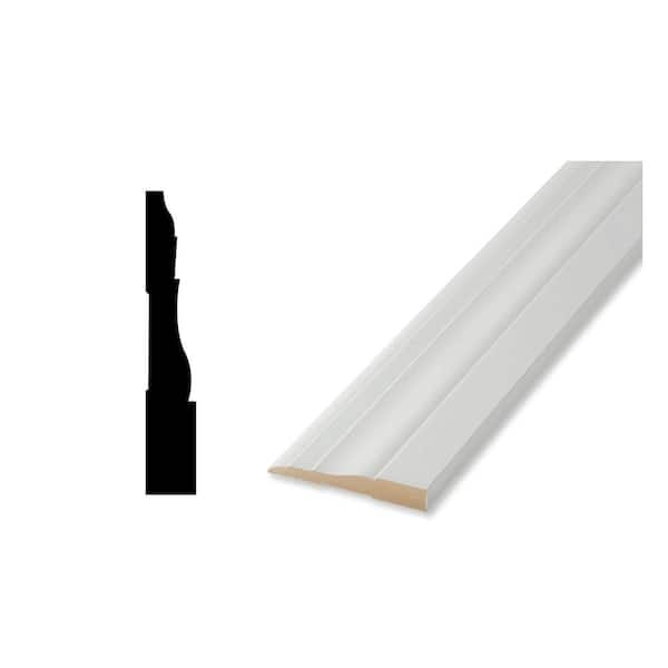 MTRIM BB-WPB5180-PP Baseboard - 9/16 in. Height x 5.25 in. Width x 12 ft. Length - EPS Composite White Colonial Moulding (ProPack 8 Eaches)