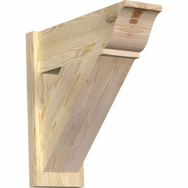 Ekena Millwork 8 in. x 22 in. x 22 in. Traditional Rough Sawn Douglas Fir Outlooker