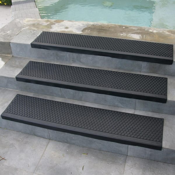 4 = Step 10" X 36"' 100% Rubber Outdoor Stair Treads 