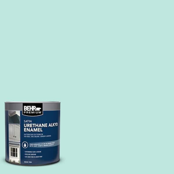 1 qt. #490A-2 Cool Jazz Satin Enamel Urethane Alkyd Interior/Exterior Paint