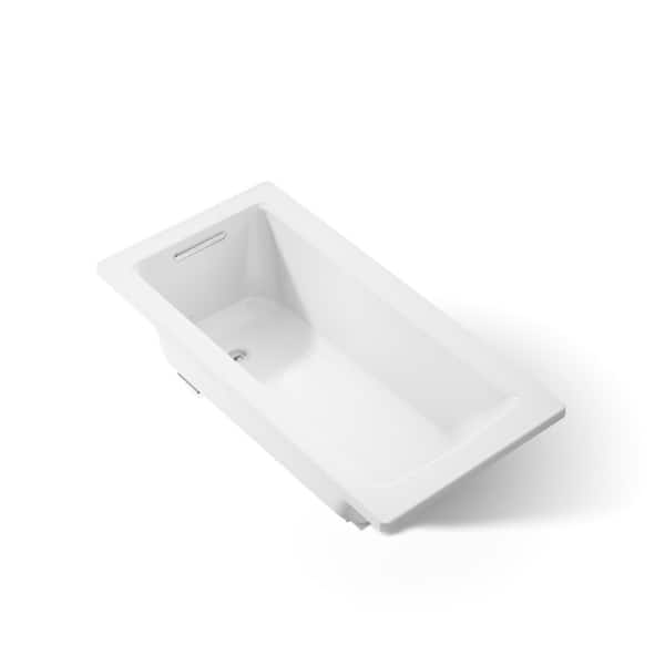 KOHLER Archer 60 in. x 30 in. Rectangular Soaking Bathtub with Reversible Drain in White