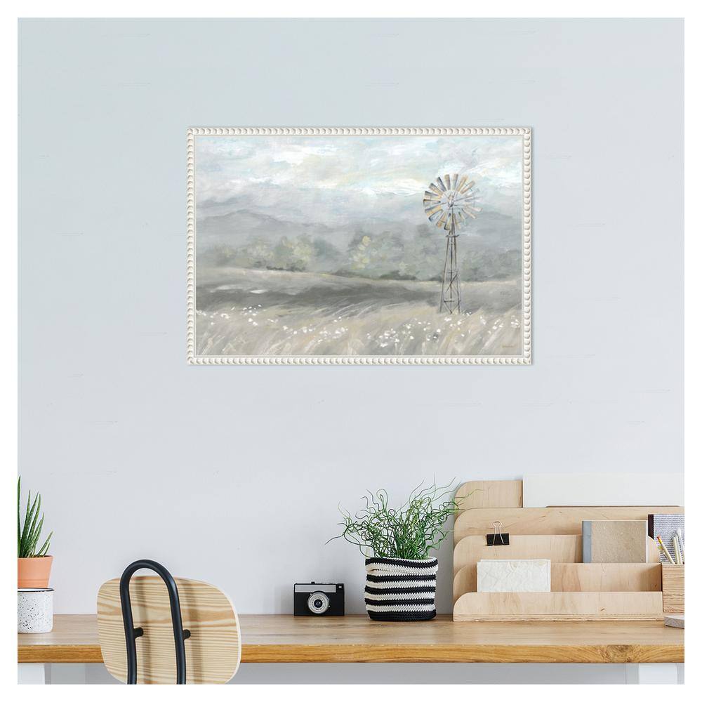 Serene Countryside Windmill Framed Canvas Wall Art, 23"x16"