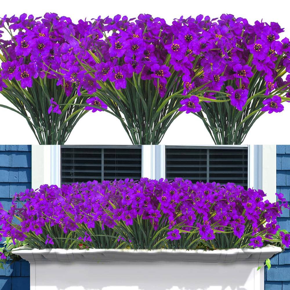 20 Bundles Blue 14 Inchches High Violet Artificial Flowers