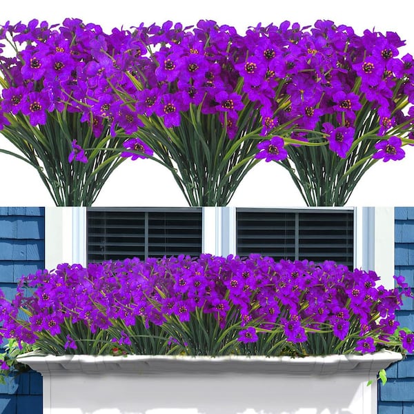 Unbranded 20 Bundles Blue 14 Inchches High Violet Artificial Flowers