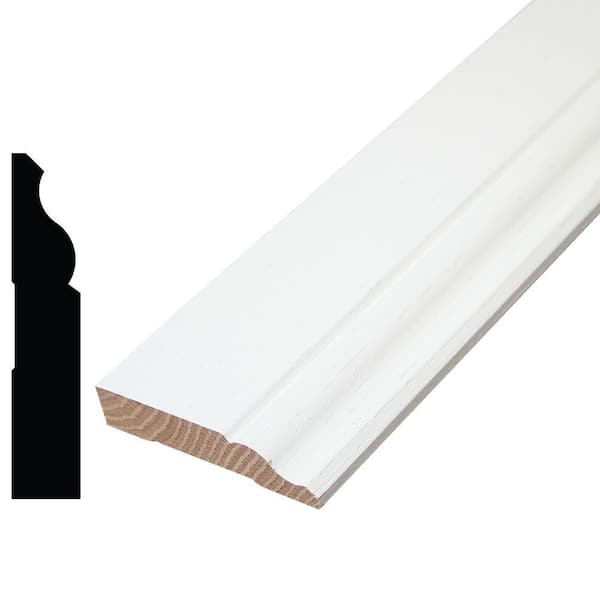 Alexandria Moulding 11/16 in. x 2-3/8 in. x 8 ft. Primed Finger-Jointed ...