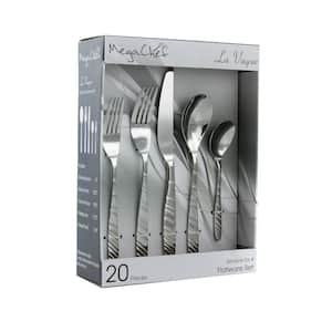 La Vague 20-Piece Silver Stainless Steel Flatware Set (Service for 4)