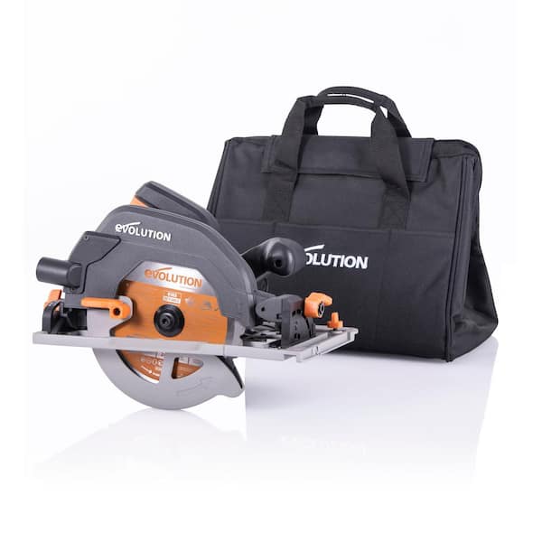 Evolution Power Tools 15 Amp 7-1/4 in. Circular Track Saw with Storage Bag, LED Light, Electric Brake, 13 ft. Power Cord, Multi-Material Blade