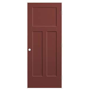 32 in. x 80 in. 3-Panel Winslow Left-Hand Solid Core Red Bluff Molded Composite Single Prehung Interior Door